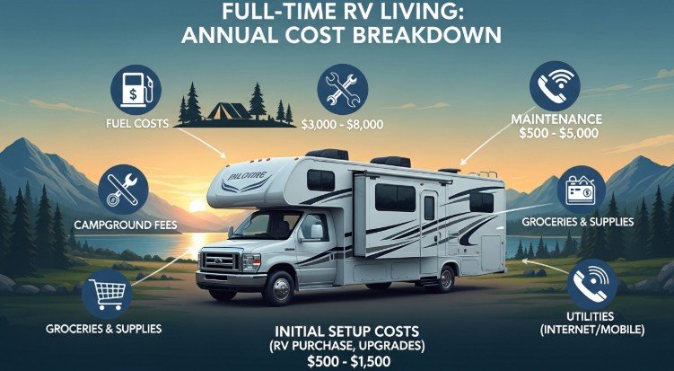 how much does living in an rv cost full time lifestyle setup