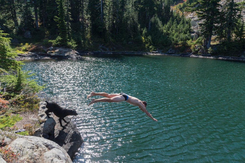 Swimming in a Spring-Fed Lake