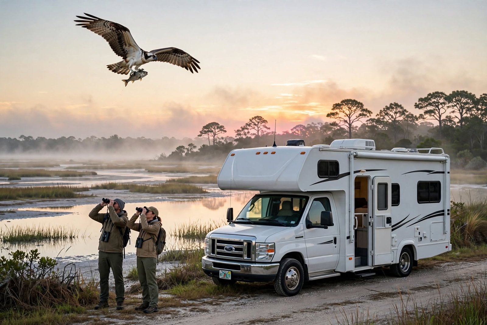 Steinhatchee Birdwatching Guide for RV Campers Osprey, Wood Storks, & Migratory Species Along the Nature Coast